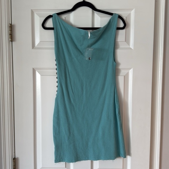 Free People Amaia Cotton Mini Dress in Blue - Picture 9 of 10